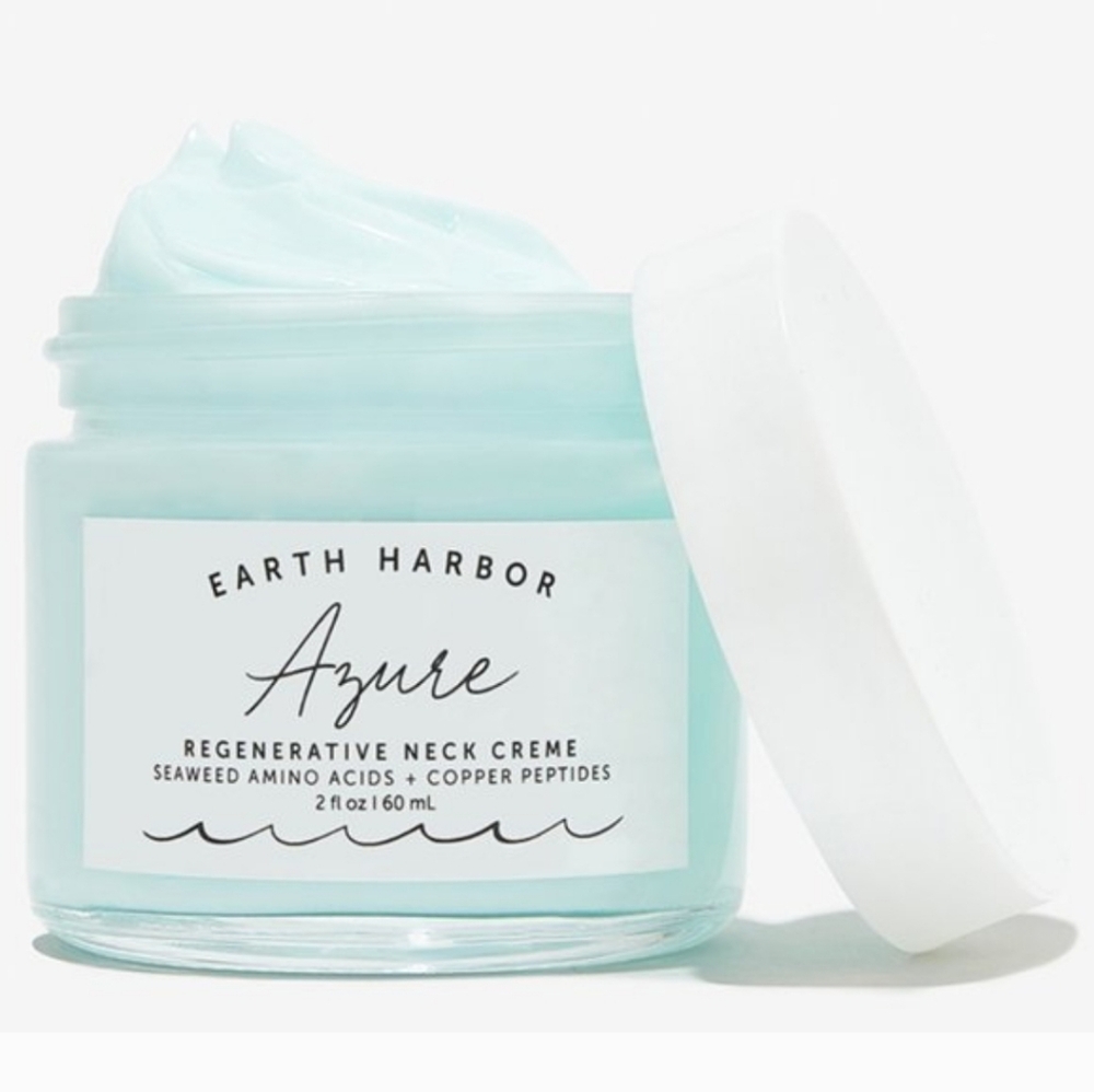 NIB NEW Earth Harbor Azure Regenerative Neck Creme - Blue